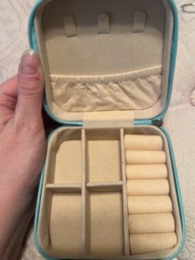 Women's Square Jewelry Case in Aqua